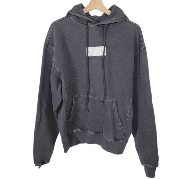 Kith Sweaters - Kith Williams 3 Hoodie Battleship Washed Gray Oversized Size XS Sweatshirt